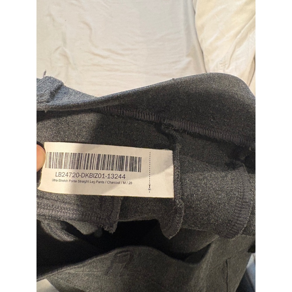 Quince Ultra-Stretch Ponte Straight Leg Pants Charcoal Gray Medium LB24720 - Picture 7 of 7